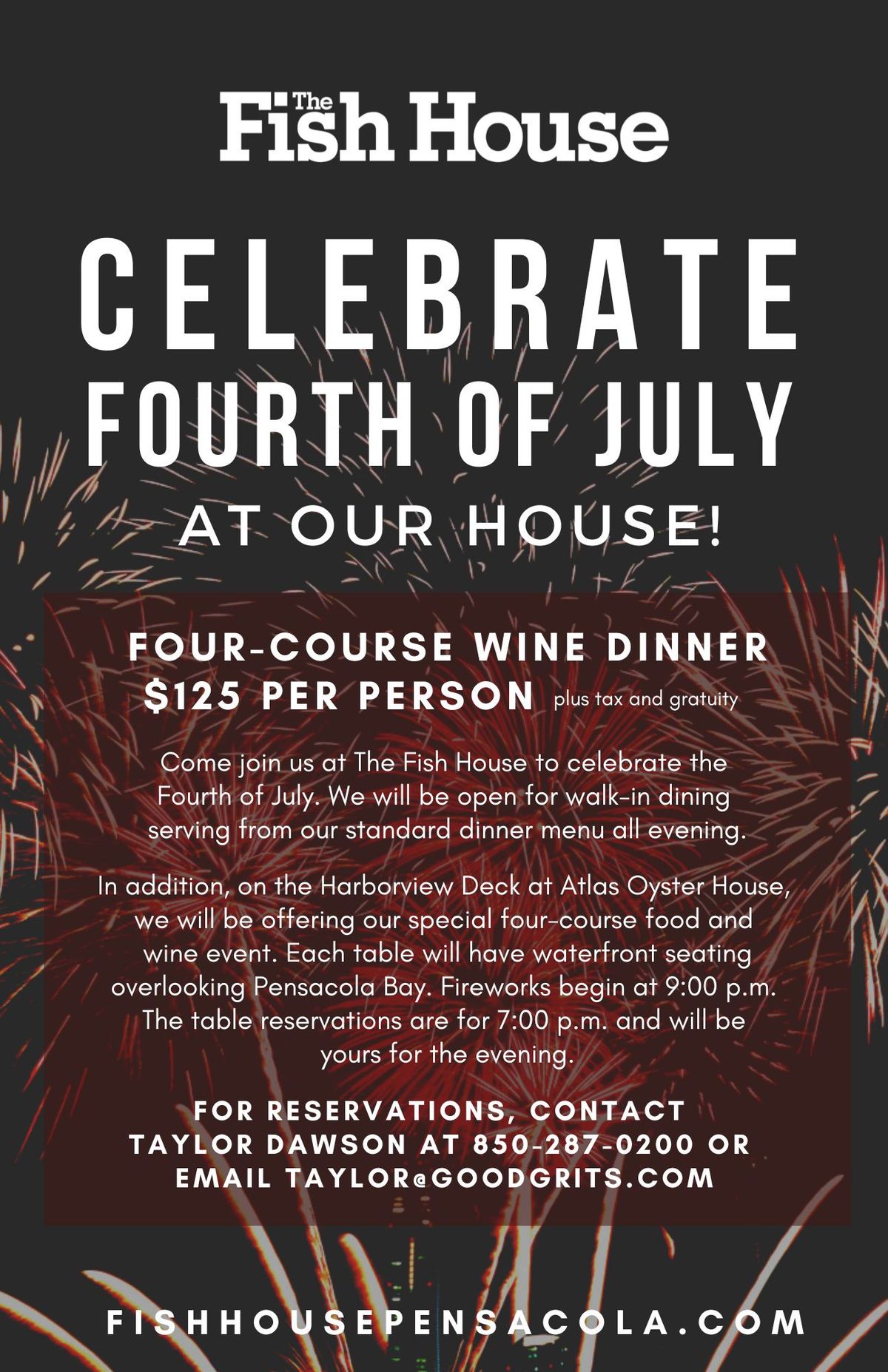 Celebrate July 4th at The Fish House