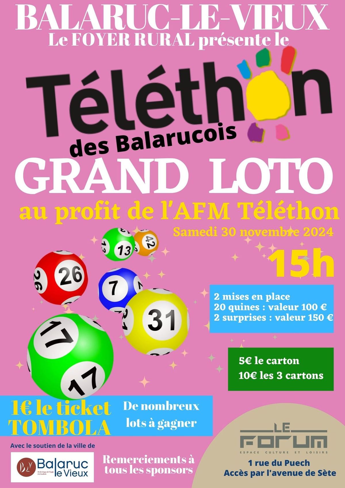 TELETHON des Balarucois - Grand Loto