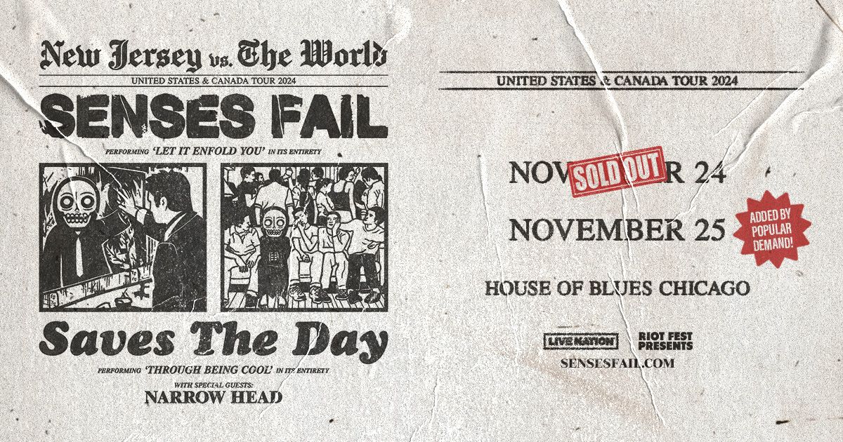 Senses Fail \/ Saves The Day: New Jersey vs. The World