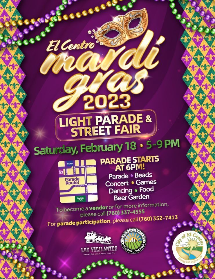 2023 El Centro Mardi Gras Light Parade & Street Fair