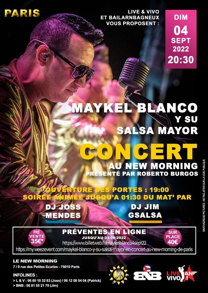 MAYKEL BLANCO Y SU SALSA MAYOR EN CONCERT AU NEW MORNING DE PARIS