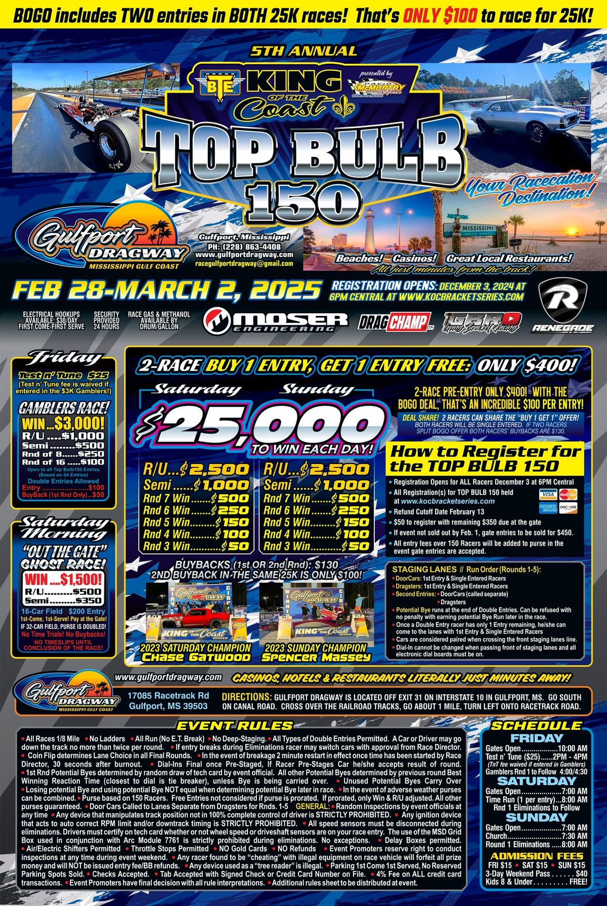 5th Annual BTE KOC Series Top Bulb 150. 