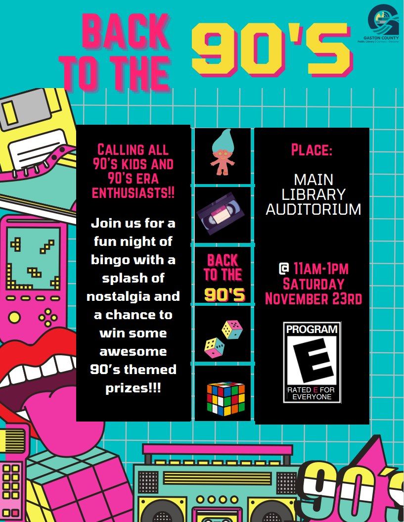 90's Themed Bingo Party!