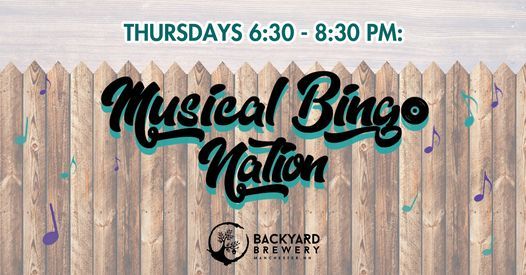Musical Bingo Nation at Backyard Brewery on July 29th