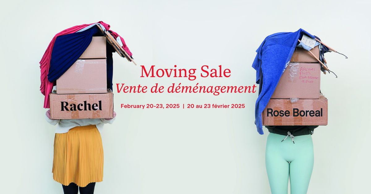 Moving Sale | Vente de d\u00e9m\u00e9nagement Rose Boreal et Rachel