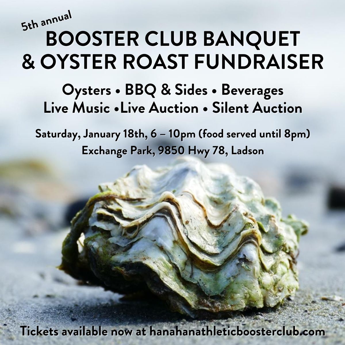 5th Annual Hanahan Athletic Booster Club Banquet & Oyster Roast Fundraiser