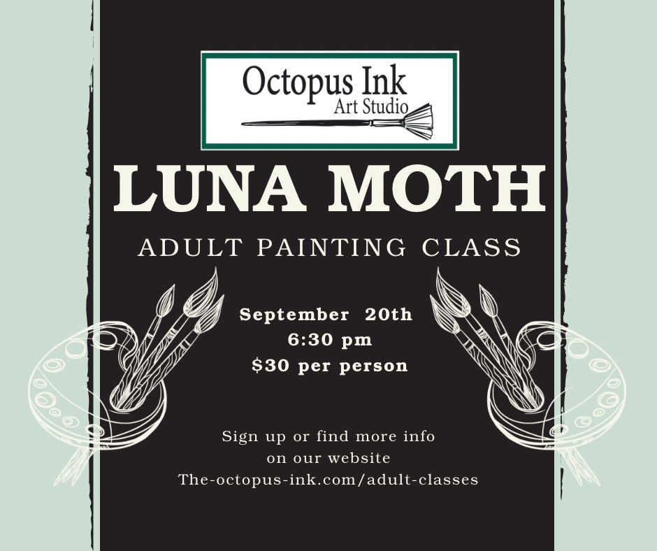 \u201cLuna Moth\u201d painting class 