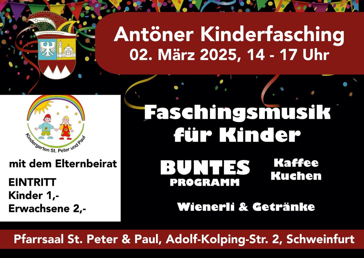 Ant\u00f6ner Kinderfasching - mit dem Elternbeirat Peter & Paul