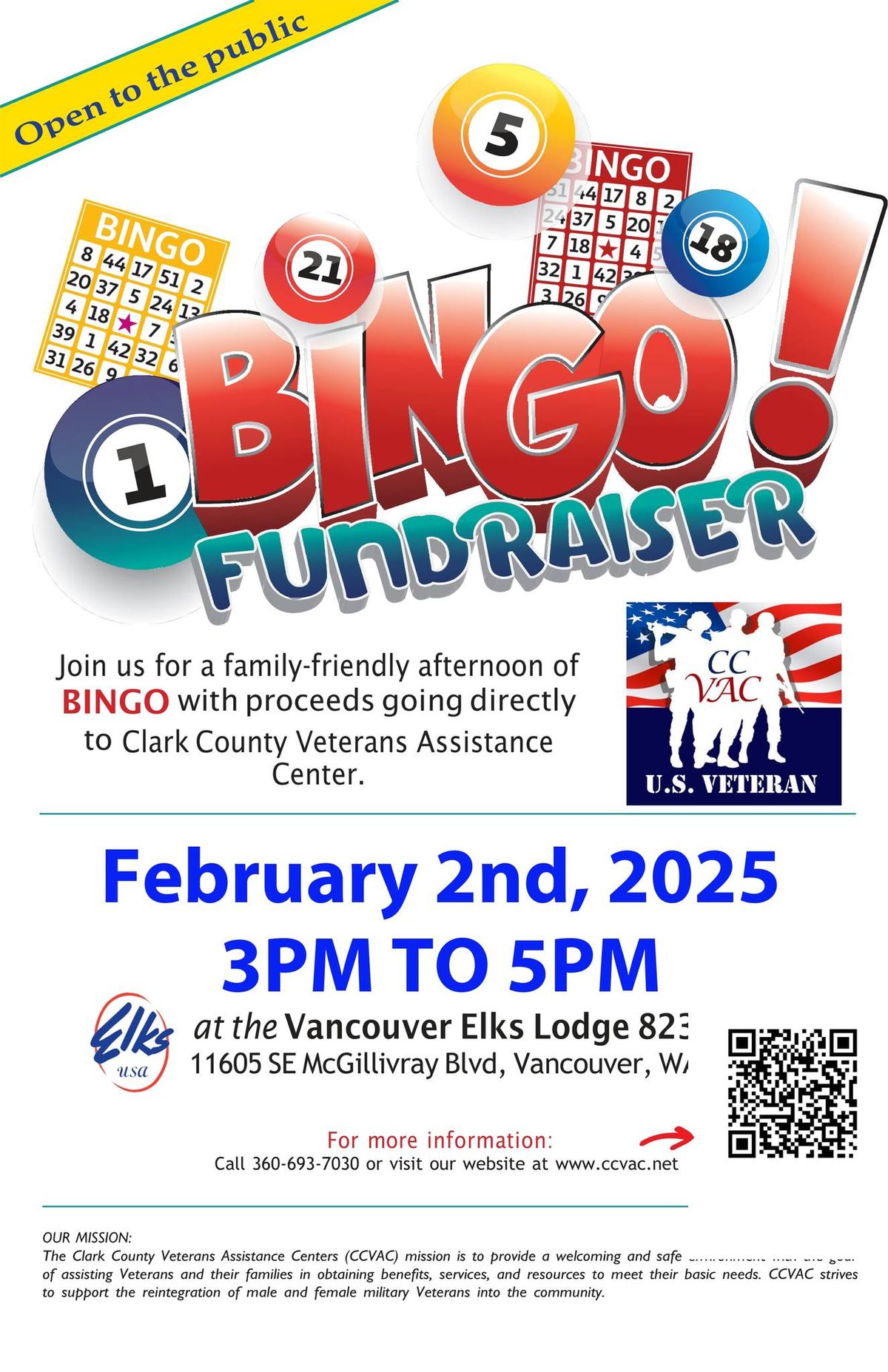 CCVAC BINGO Fundraiser