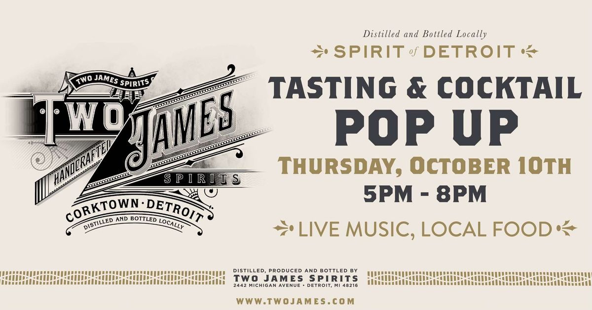 Two James Spirits Tasting & Cocktail Pop-Up