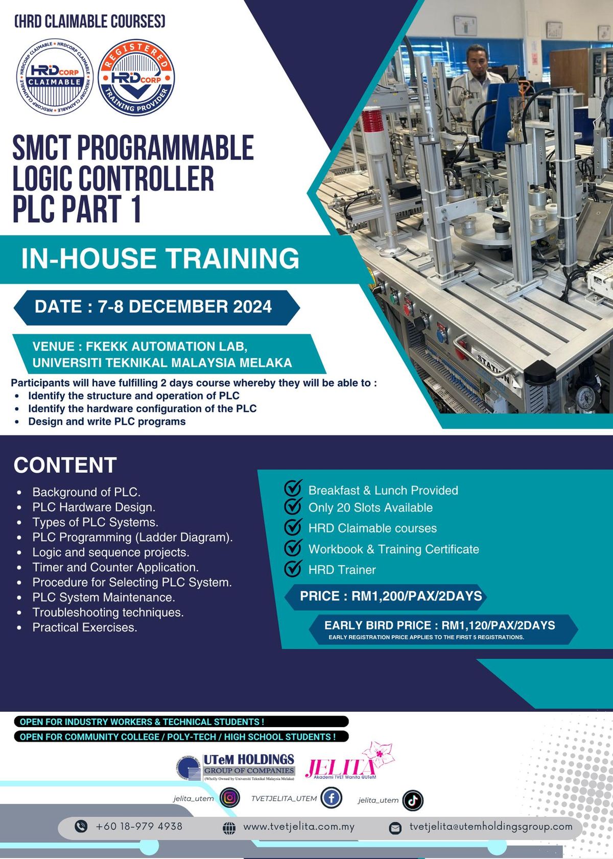 SMCT Programmable Logic Controller (PLC) Level 1 (Part 1) Training Programme