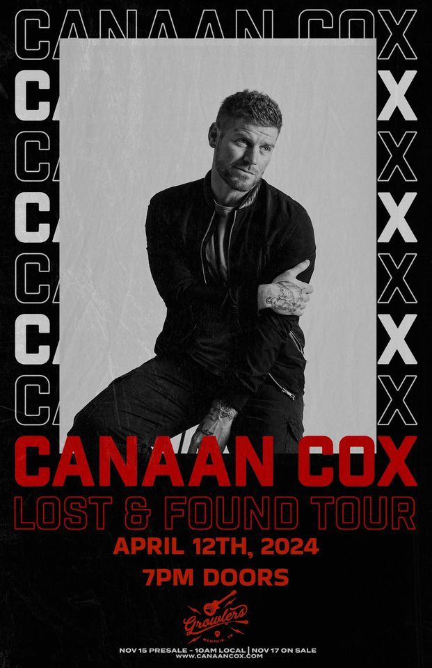 CANAAN COX -  LOST AND FOUND TOUR AT GROWLERS - MEMPHIS, TN