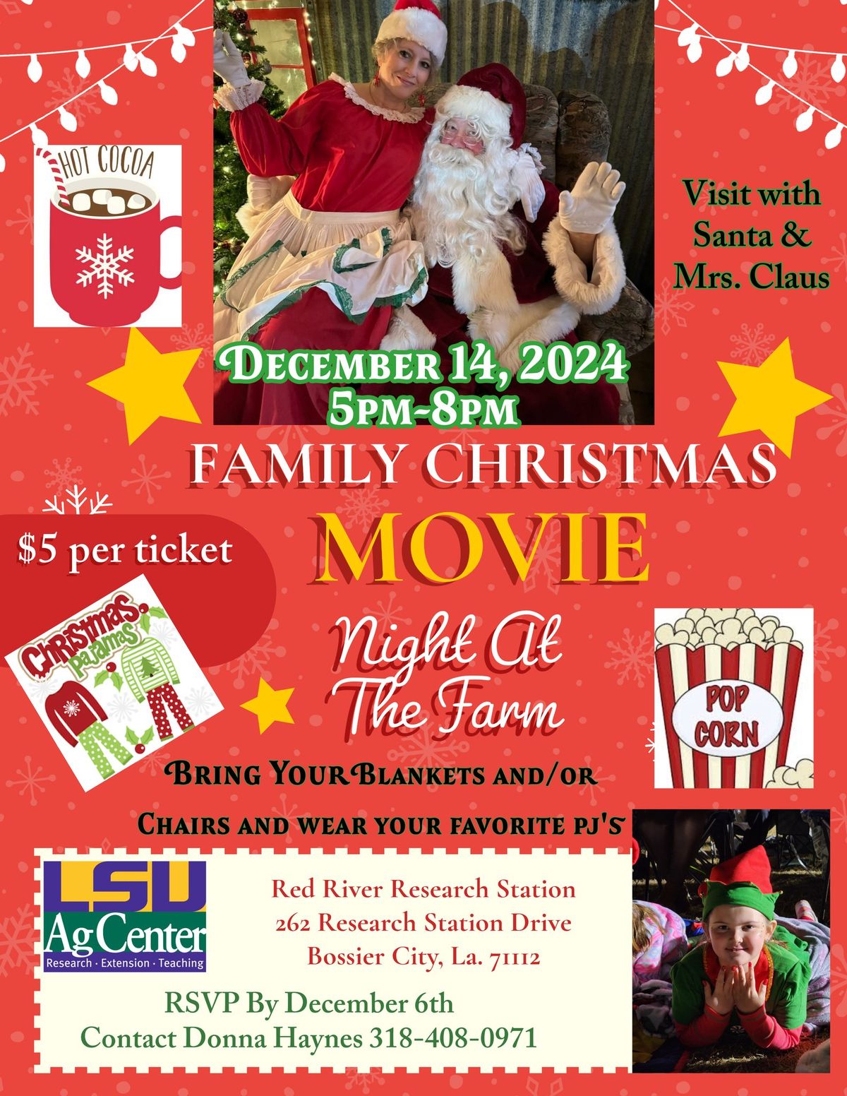 Family Christmas Movie Night At The Farm