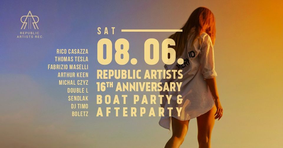 Republic Artists 16th Anniversary: Boat Party & afterparty at Ministry Of Sound