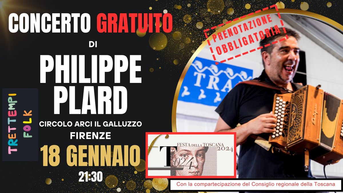 TreTTempi - Concerto GRATUITO di Philippe Plard (prenotazione obbligatoria)