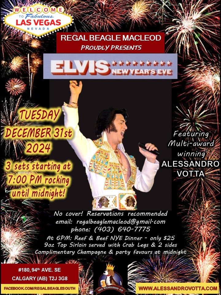 New Year\u2019s Eve Elvis Tribute Show at Regal Beagle Macleod