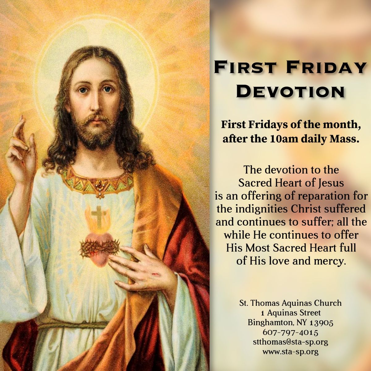 First Friday Devotion 