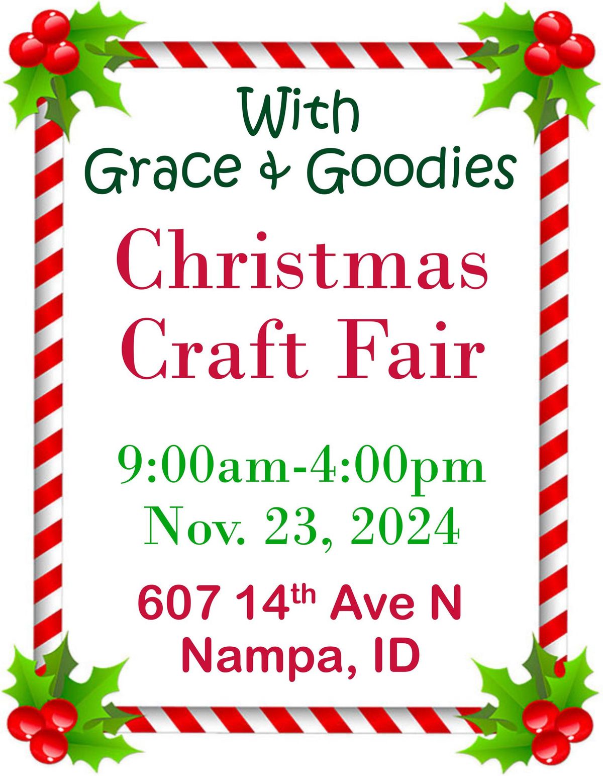 With Grace and Goodies Craft Fair