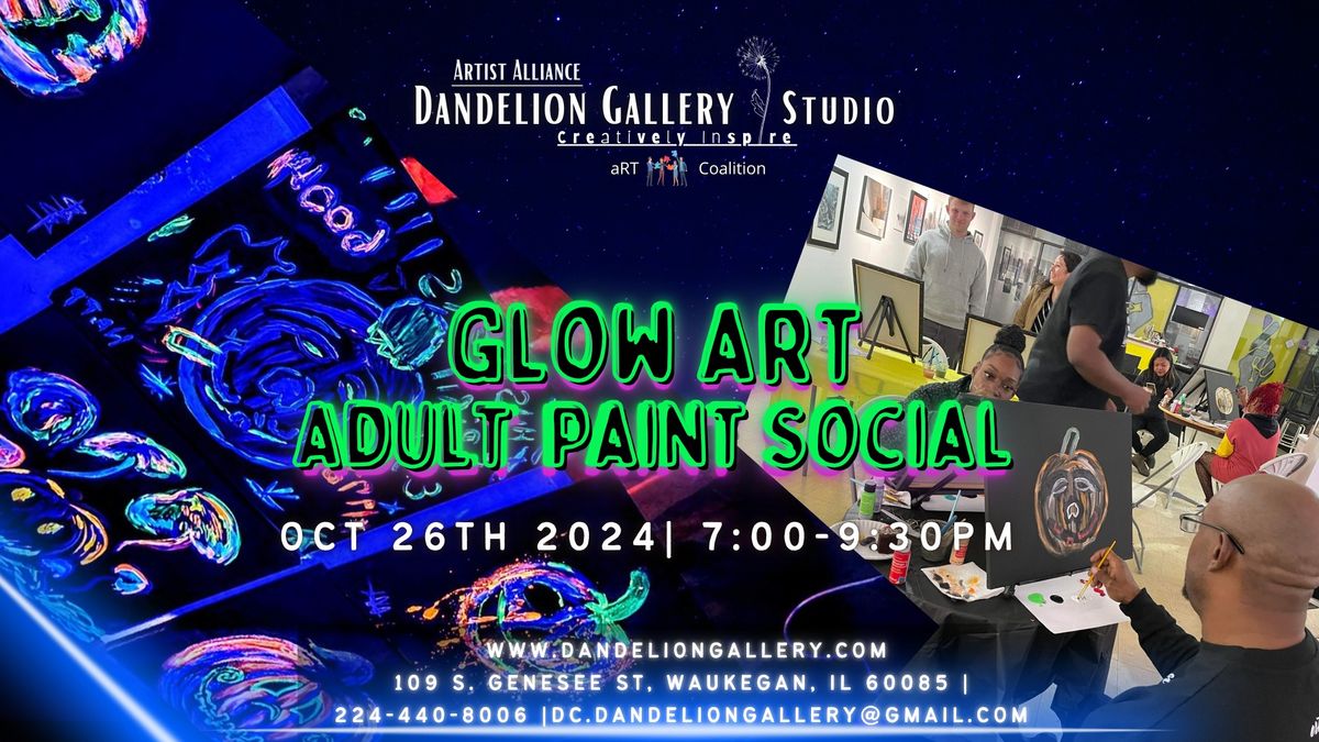 Adult Art Social - Glow Paint and Sip