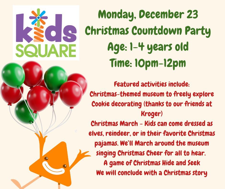 Christmas Countdown Party 1-4 year olds