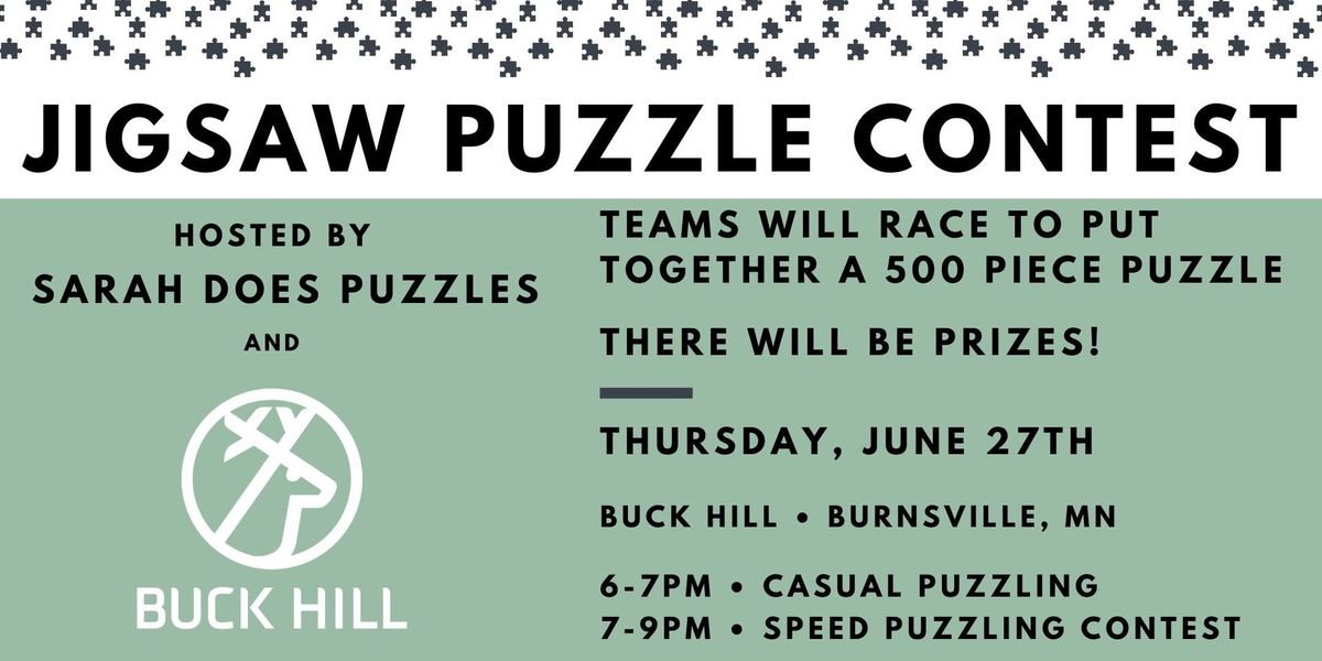 Jigsaw Puzzle Contest at Buck Hill with Sarah Does Puzzles - June 2024