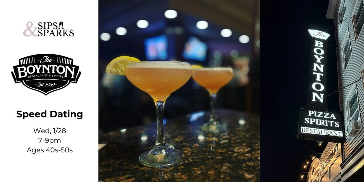 Speed Dating Ages 40s-50s in Worcester, MA  at Boynton Restaurant & Spirits