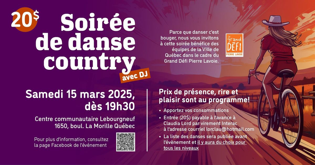 Soir\u00e9e de danse country GDPL Ville de Qu\u00e9bec