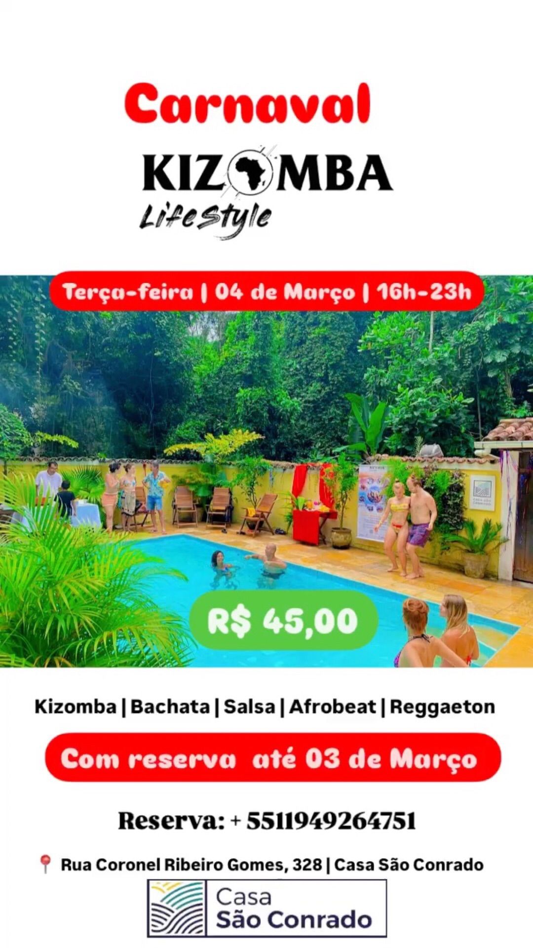 Carnal Kizomba Pool Party Rio de Janeiro 