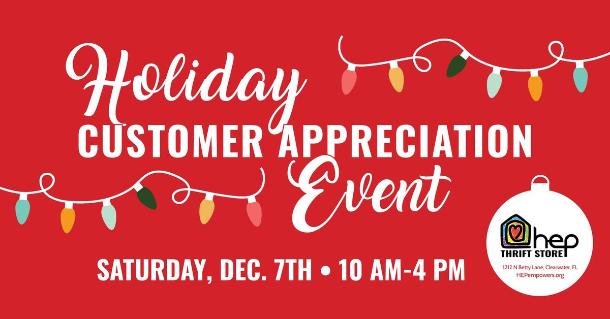 Holiday Customer Appreciation Event - 50% OFF STOREWIDE