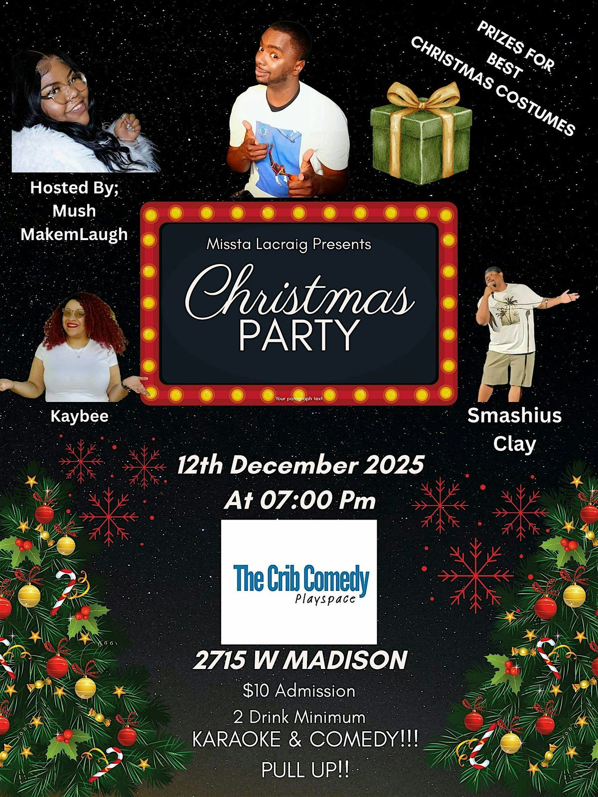 Karaoke & Comedy Christmas Party Presented by Missta Lacraig