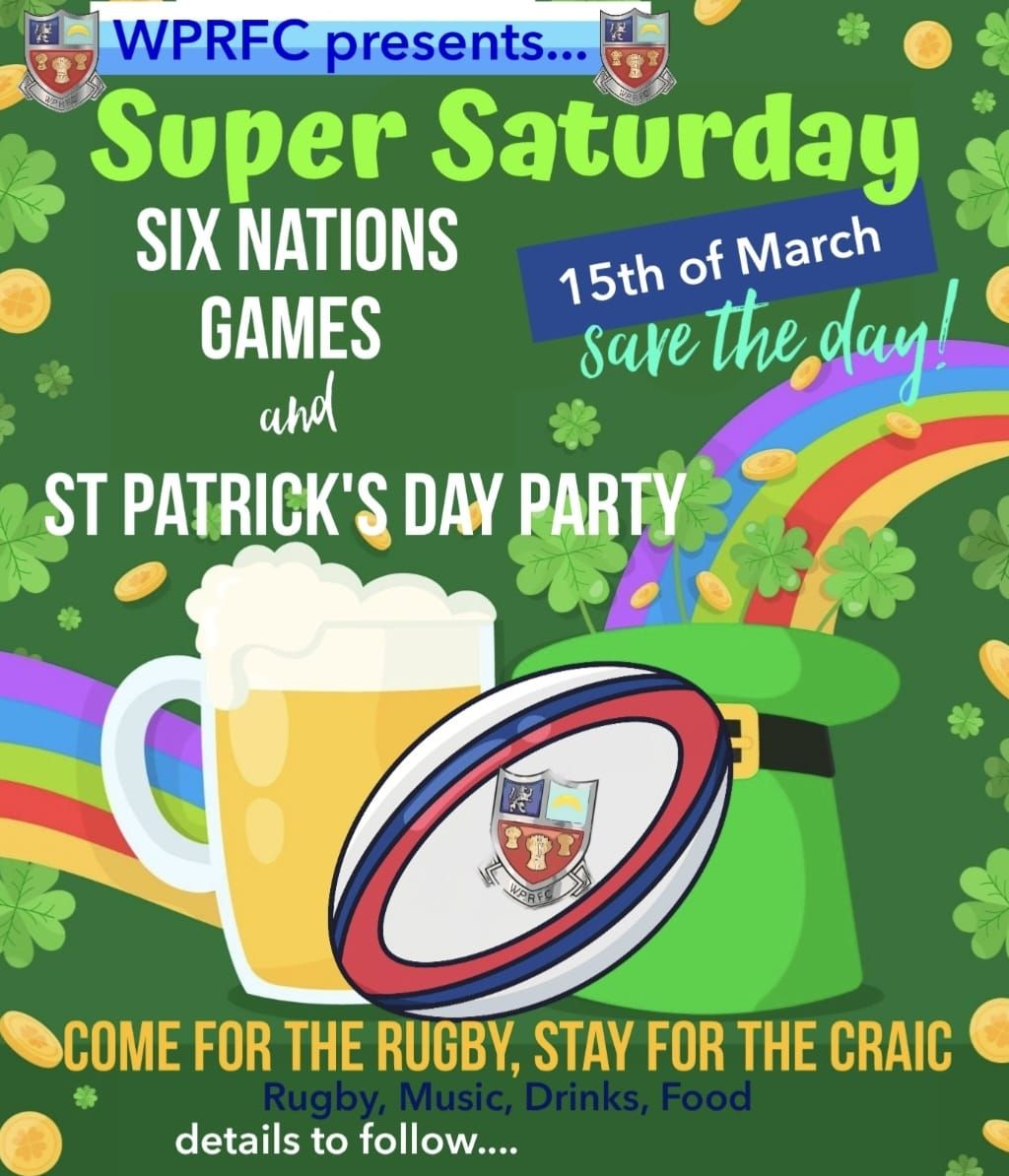 St. Patricks day party - Saturday 15th March