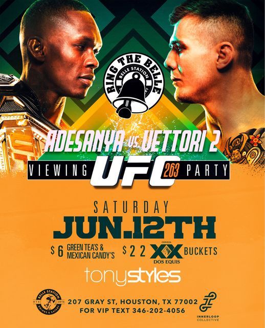 Ring The Belle Fight Night Ufc 263 Adesanya Vs Vettori Belle Station Houston 12 June 21