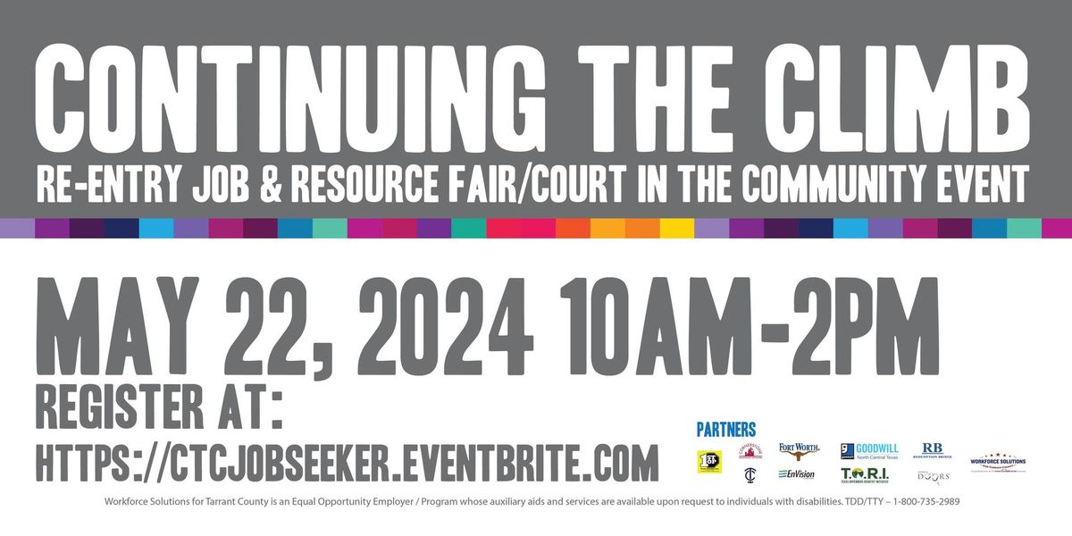 Continuing the Climb Re-Entry Job & Resource Fair \/ Court in the Community Event