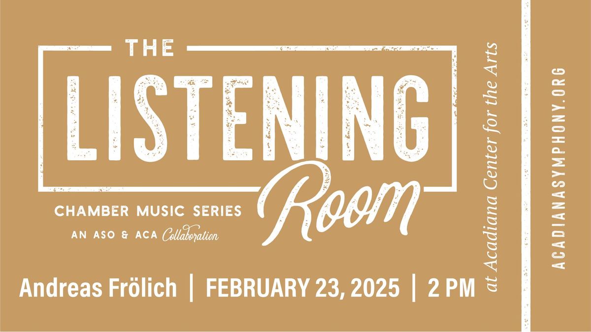 The Listening Room | Featuring Andreas Fr\u00f6lich, Piano