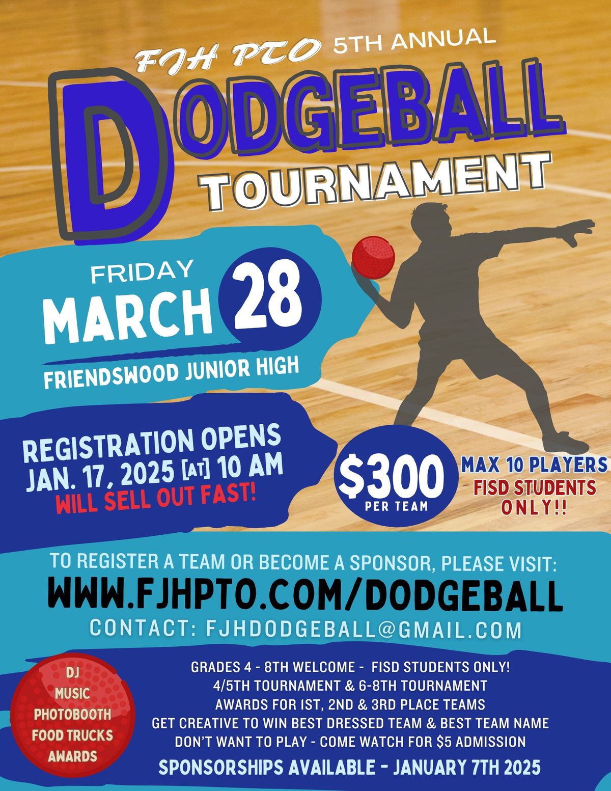 FJH PTO Dodgeball Tournament