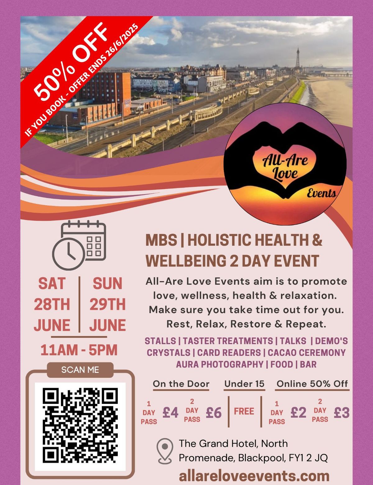 All-Are Love MBS, Holistic Health & Wellbeing Blackpool 2 Days Event 