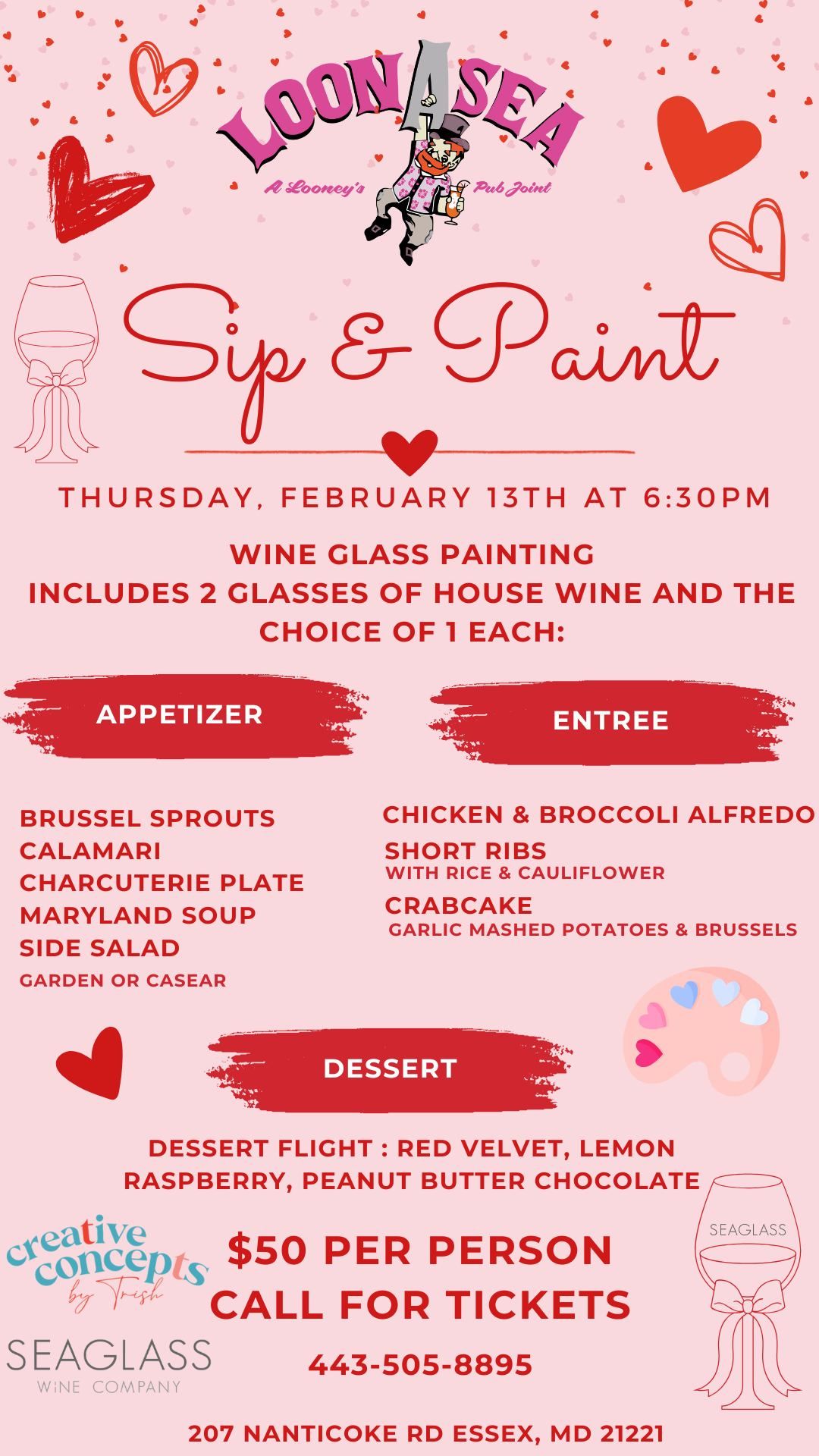 Valentine's Sip & Paint at LoonAsea\ud83d\udc97