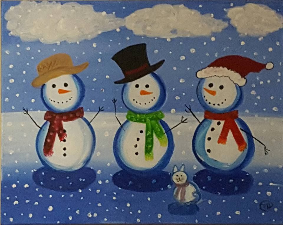 Brushes & Brews: Snowman Family