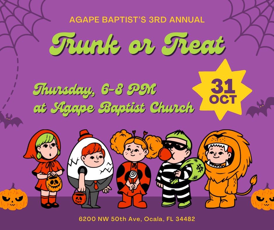 Agape Baptist\u2019s Trunk or Treat