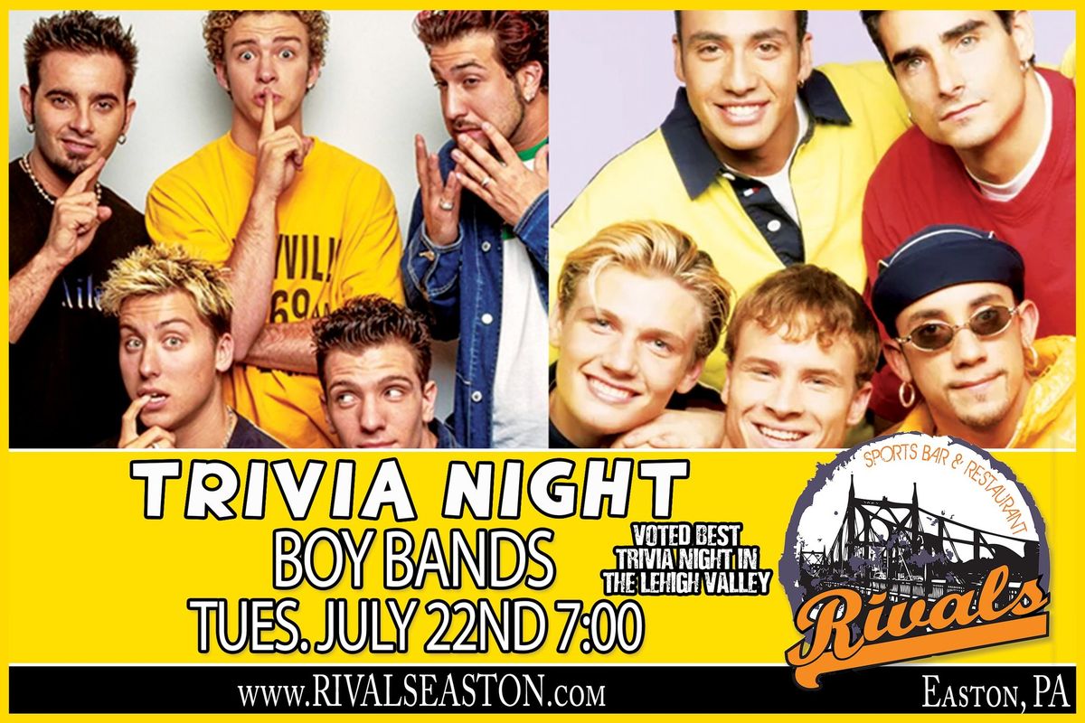 Trivia Night: Boy Bands