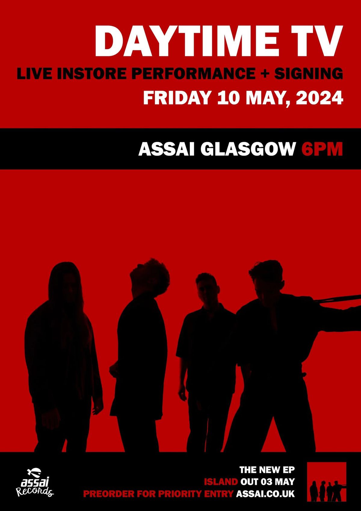 Daytime TV - Live Performance & Signing @ Assai Glasgow