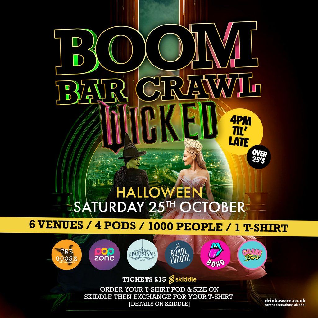 BOOM Bar Crawl [Wicked] Halloween (Over 25's)
