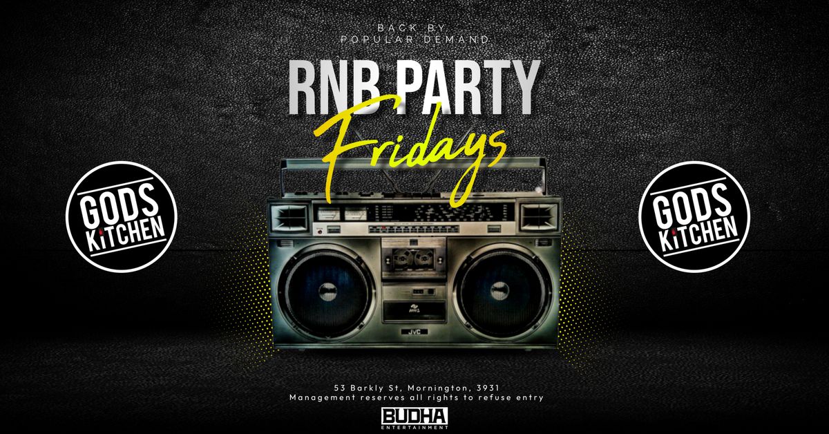 RnB Party Fridays ~ Every Friday from 8PM til Close ~ Free Entry, Drink Card & Specials + Local DJs