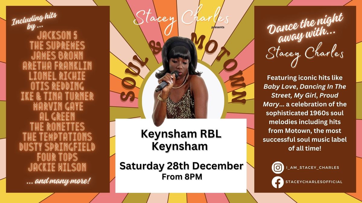  Stacey Charles live at Keynsham RBL Keynsham - Saturday 28th December 8pm