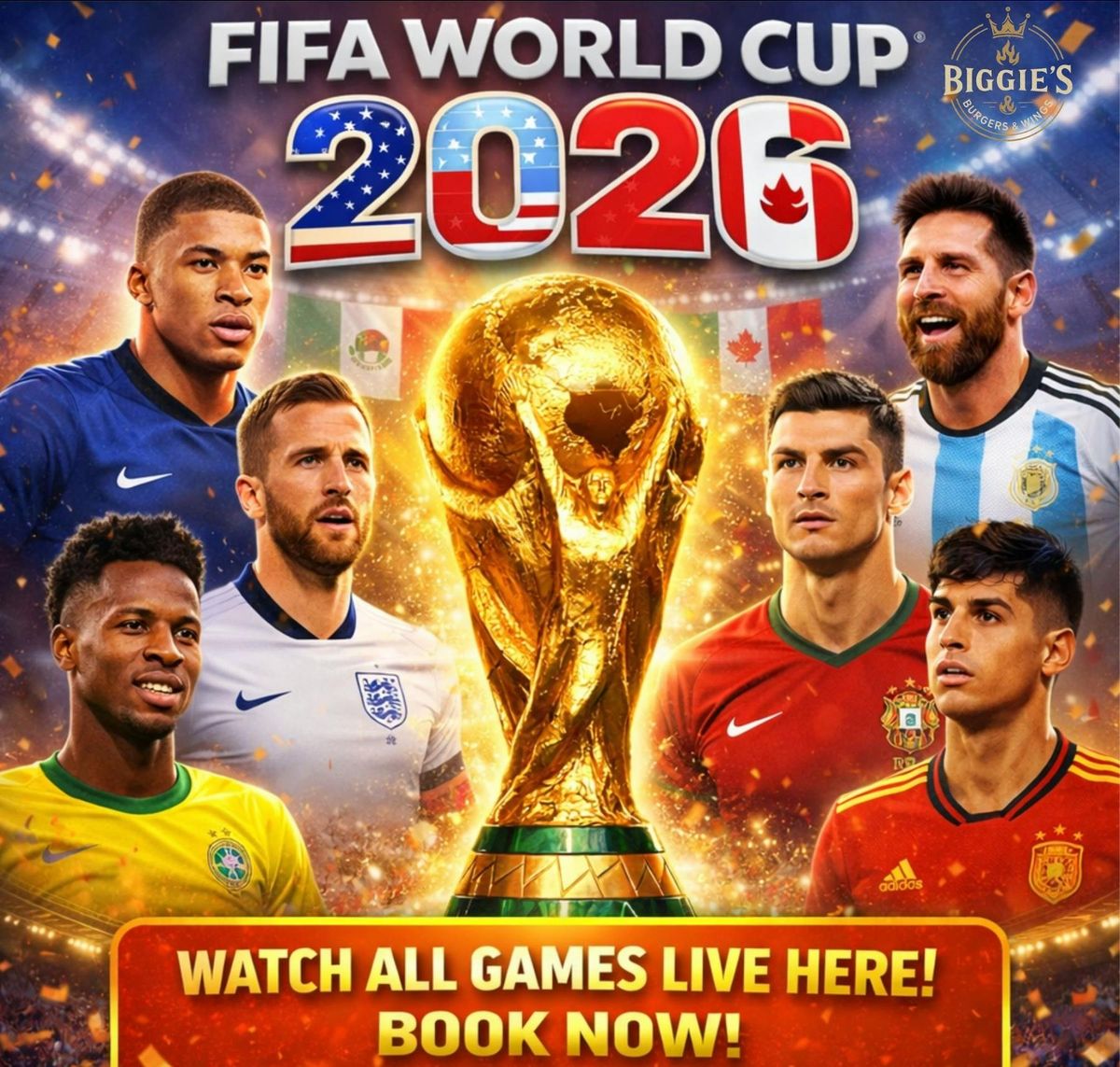 France vs Senegal | Tue 16 Jun | 8PM KO | World Cup 2026 Live Screening | Biggie\u2019s Angel N1