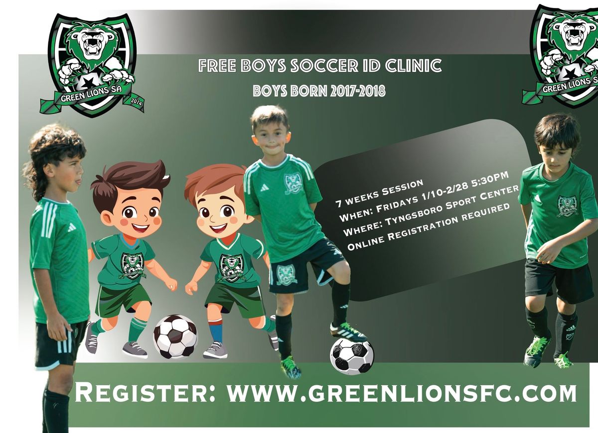 Free 7 weeks sessions for boys born 2018-2017