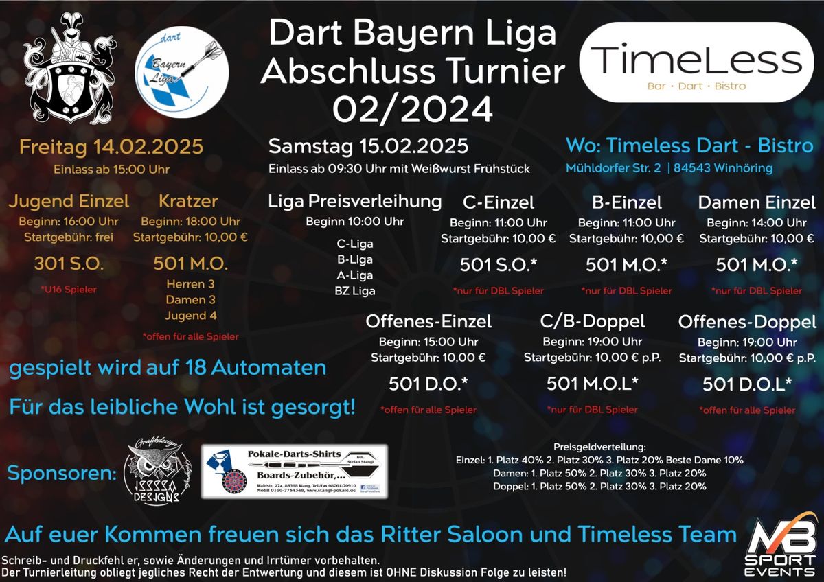 Dart Bayer Liga Abschluss Turnier 02\/2024