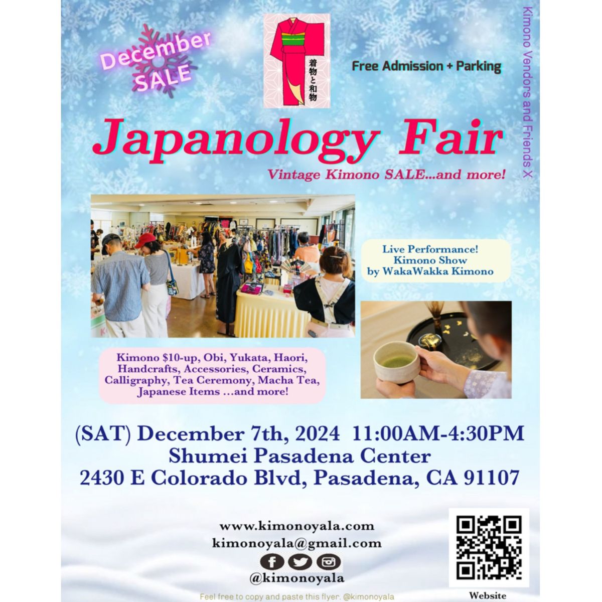 December SALE! \u3010Japanology Fair\u3011in Pasadena