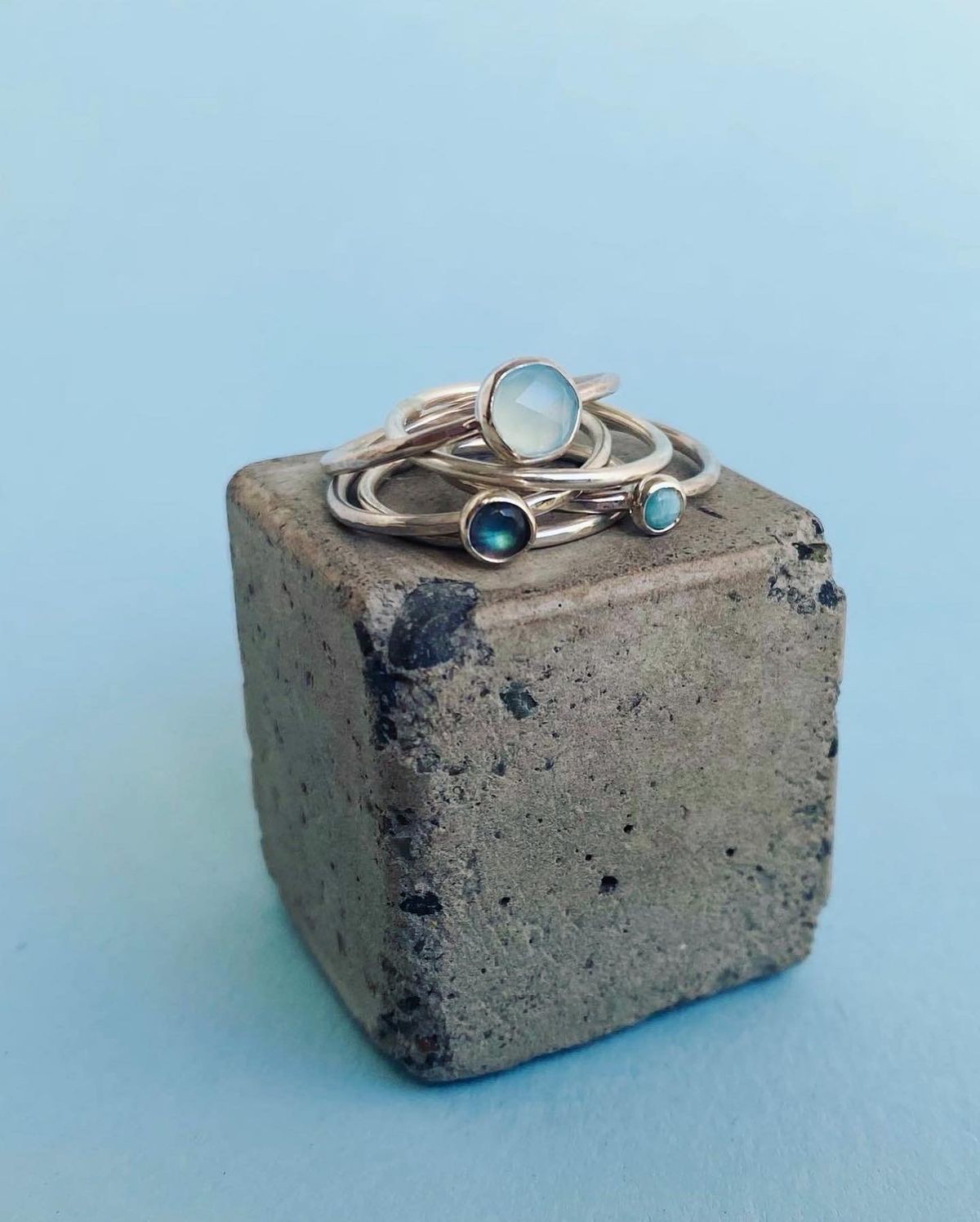 Intro to Metalsmithing + Stone Setting - Ring Stack