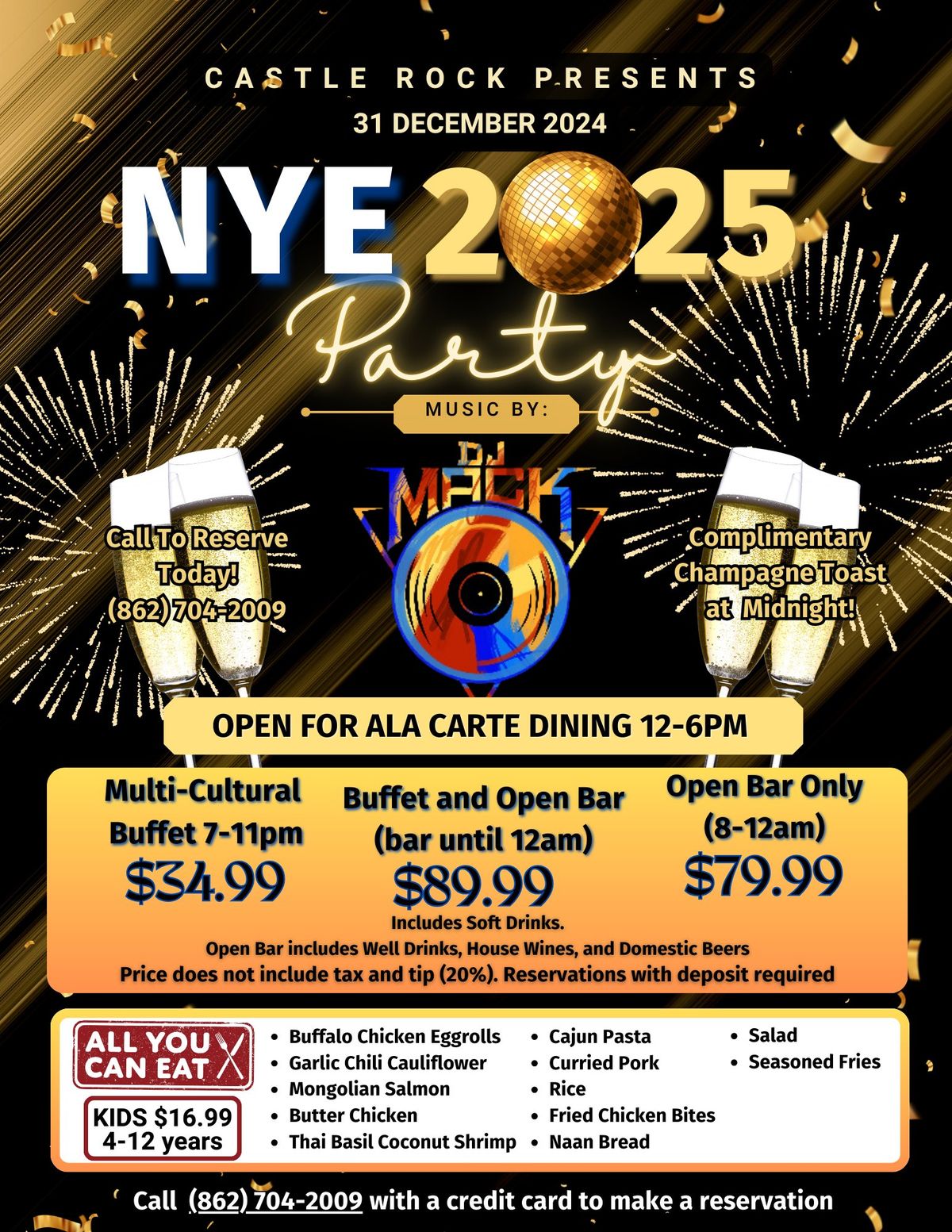 Castle Rocks's First Annual New Year's Eve Party